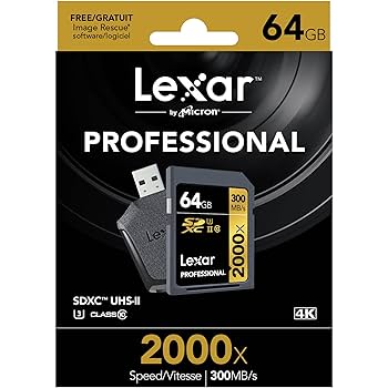 Amazon.com: Lexar Professional 2000x 64GB SDXC UHS-II Memory